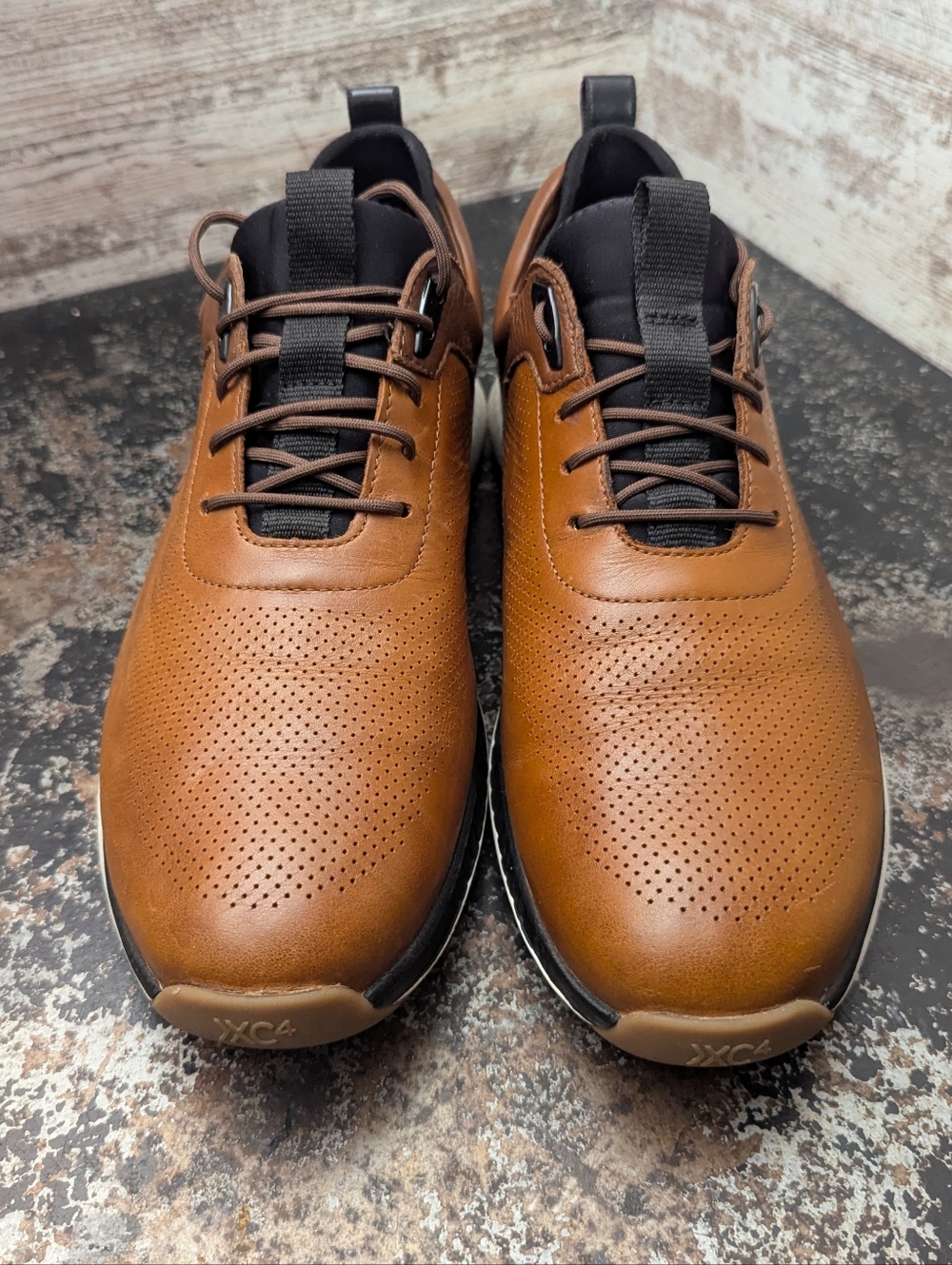 Johnston & Murphy XC4 H1-Luxe Hybrid Golf Shoes Sz 12 Used Brown 25-3960 - Picture 3 of 9